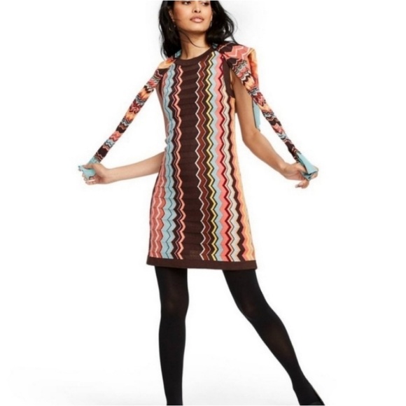 Missoni for Target Brown Chevron Stripe Sleeveless Sweater Dress - Picture 1 of 10
